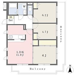 コーポレート東葛西第二 3LDKの間取図画像
