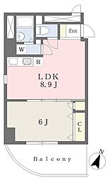 フジテラス東陽町 1LDKの間取図画像