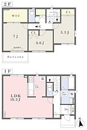 富士見台3丁目戸建　Ｆ棟 1階3LDKの間取り