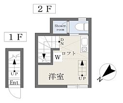 サークルハウス国立 ワンルームの間取図画像