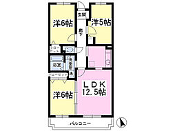 ファミール2001 3LDKの間取図画像