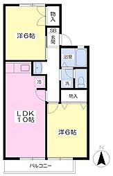 フレマリール.C 2LDKの間取図画像