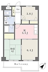 プレステージパレス 3Kの間取図画像
