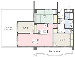 グラン・プラース 5階3LDKの間取り
