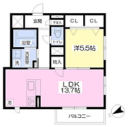 間取図画像 1LDK