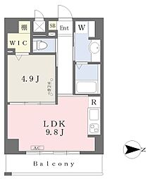 Ｂｅｌｌｅｓ　Ｃｌａｒｔｅ 6階1LDKの間取り