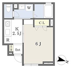 東武伊勢崎線 新越谷駅 徒歩7分の賃貸アパート 1階1Kの間取り