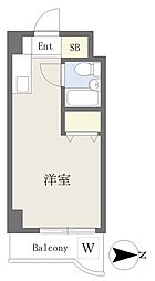 JR常磐線 綾瀬駅 徒歩7分の賃貸マンション 7階ワンルームの間取り