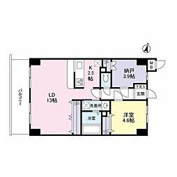 ブルールイイヅカ 1SLDKの間取図画像