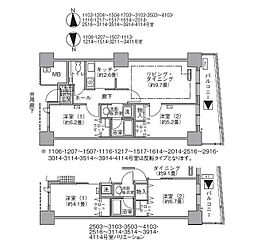 アクティ汐留 2LDKの間取図画像