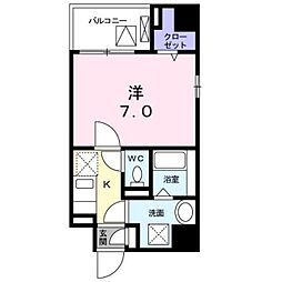 ボヌールお茶の水 1Kの間取図画像