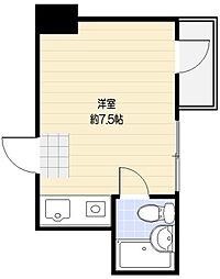 サンパレス新宿 ワンルームの間取図画像