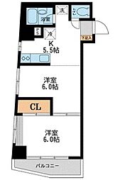 阪上ロイヤルハイツ第二 1DKの間取図画像