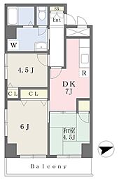 ロイヤルハウス入谷 3DKの間取図画像