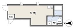 ソリス町屋 ワンルームの間取図画像