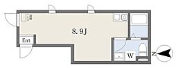 ソリス町屋 ワンルームの間取図画像