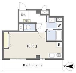 ユアパーク ワンルームの間取図画像