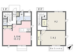 ベルヴィレッジ東神の倉 1階2LDKの間取り
