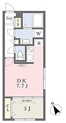 quador吹上South 1DKの間取図画像