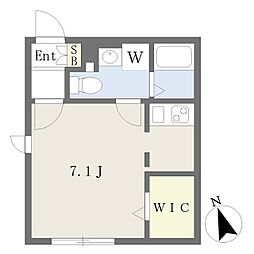 BRANCHE車道 ワンルームの間取図画像