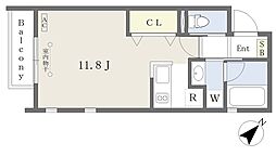 ミリアーデ覚王山 ワンルームの間取図画像