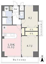 グランドガーデン藤ケ丘EX 2LDKの間取図画像
