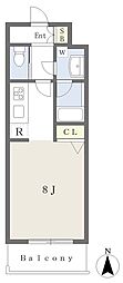 グランドガーデン藤ケ丘EX ワンルームの間取図画像