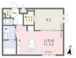 Residence de 八事 1LDKの間取図画像