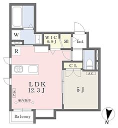 Residence de 八事 1LDKの間取図画像