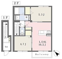 ETERUNO FLEURII 2LDKの間取図画像