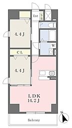 MISTRAL姫路駅前8安田 2LDKの間取図画像