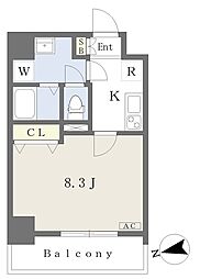 ONELIGHT博労町 1Kの間取図画像