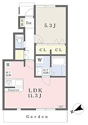 アルポルト姫路砥堀 1LDKの間取図画像