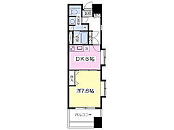 グランルージュ北一番丁 8階1DKの間取り