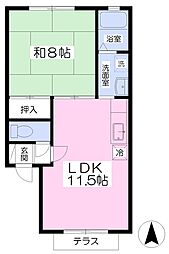メゾン・ポンム 1LDKの間取図画像