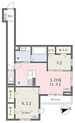 SUMICA 2LDKの間取図画像