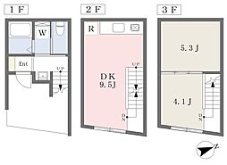 Sfida上杉B 2DKの間取図画像
