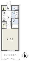 チェンピー榴岡2 1Kの間取図画像