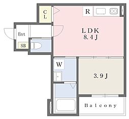 たからの森 1階1LDKの間取り