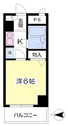 ラフィネ守口 1Kの間取図画像