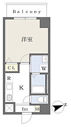 ノエルノエ 1Kの間取図画像