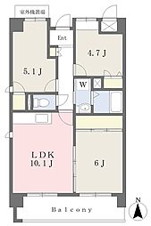 KMハイツ諸口 3LDKの間取図画像