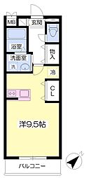 E・スクウェア森小路 ワンルームの間取図画像