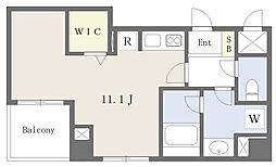 D-room城東 1Kの間取図画像