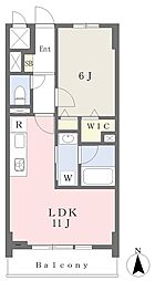 ジェネラーダ 2階1LDKの間取り
