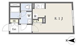 ＭＴＭ東別院 5階1Kの間取り
