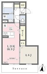 名古屋市営桜通線 鳴子北駅 徒歩3分の賃貸アパート 1階1LDKの間取り