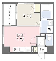 アーバン伏見 1DKの間取図画像