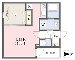 C_calm名駅西 1LDKの間取図画像