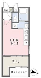 MOVE一宮 1LDKの間取図画像